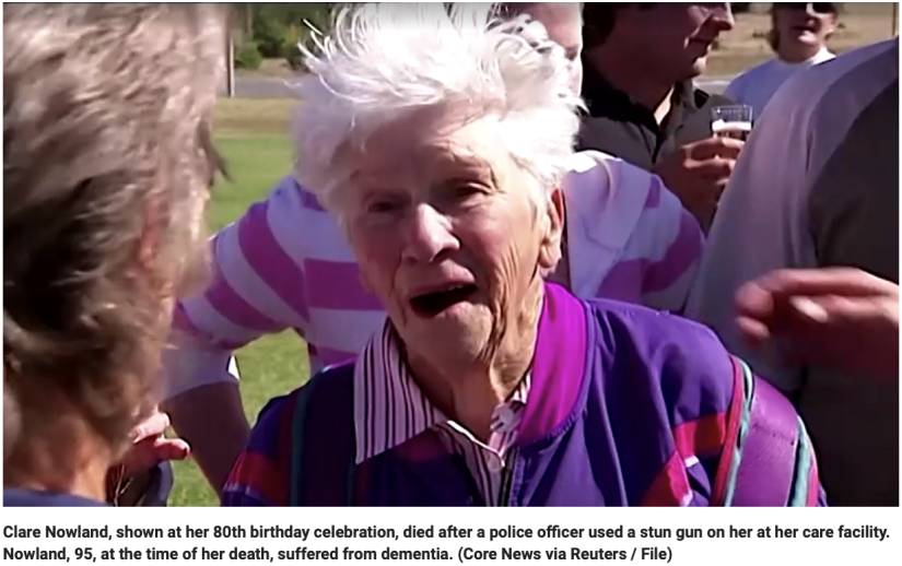 7/21 – 95-year-old grandmother fatally tasered after cop yelled rude phrase